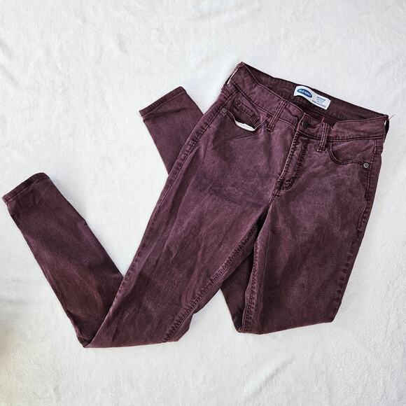 🦃 Old Navy Rockstar Super Skinny High Rise Jeans Womens 0 Dark Purple Stretch - Picture 4 of 12
